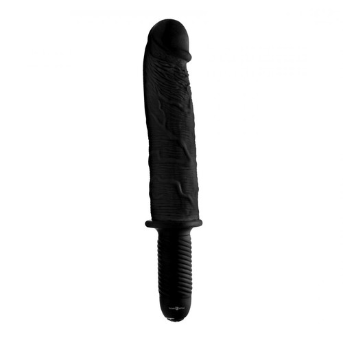Buy the Violator 13-function XXL Vibrating Realistic Dildo with Thruster Handle Black - XR Brands Master Series