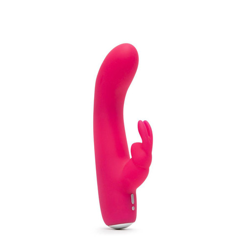 Buy the Happy Rabbit Mini 12-function Rechargeable Silicone Dual Stimulating Vibrator Pink - LoveHoney