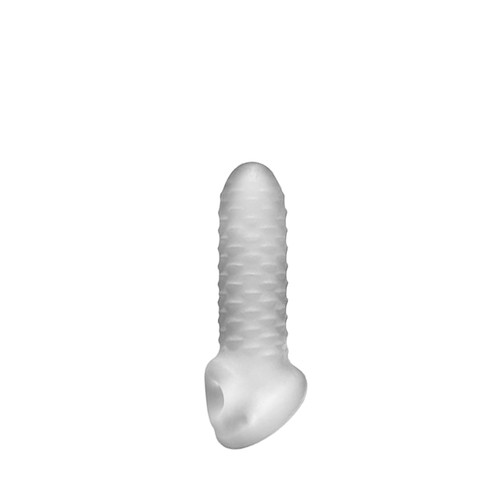 Buy the Fat Boy Checker Plate Medium 5.5 inch Penis Extender Sheath in Clear - Perfect Fit Brand Products