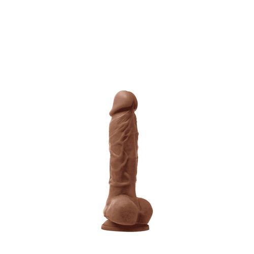 Buy the Colours Pleasures 5 inch Realistic Silicone Dildo with Suction Cup in Light Brown Caramel - NS Novelties