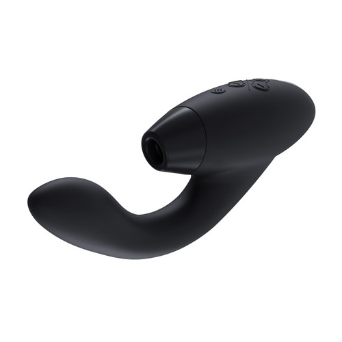 Buy the Duo Rechargeable Silicone Dual G-Spot & Clitoral Stimulator in Black with Smart Silence & PleasureAir Technology - Epi24 Womanizer