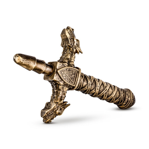 Buy the The Realm Drago Lock On Dragon Sword Dildo Handle in Bronze Vac-U-Lock - Blush Novelties