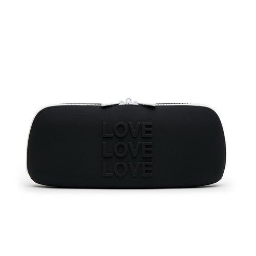 Buy the Happy Rabbit LOVE Medium Silicone Lockable Storage Case with Zipper in Black - LoveHoney