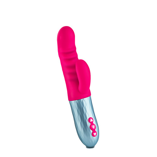 Buy the Essenza 10-function Rechargeable Silicone Thrusting Rabbit Vibrator in Pink - Femme Funn