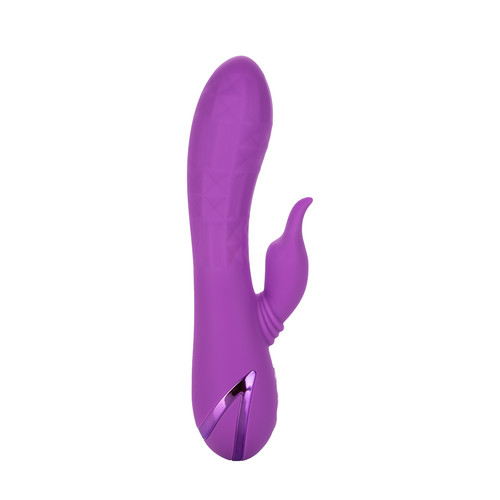 Buy the California Dreaming Valley Vamp 13-function Rechargeable Silicone Rabbit Vibe with Swinging Clitoral Teaser in Purple - Cal Exotics