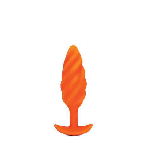 Buy the b-Vibe x Zoë Ligon Medium Swirl Texture 6-function Rechargeable Vibrating Silicone Butt Plug in Orange - COTR, Inc