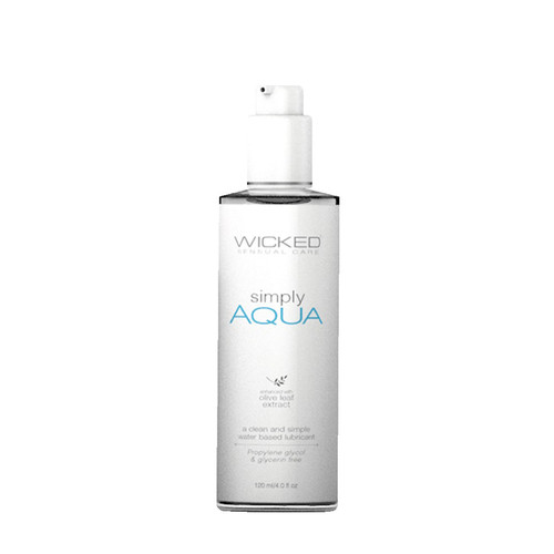 Buy the Simply Aqua Fragrance-Free Water-based Liquid Lubricant in 4 oz - Wicked Sensual Care