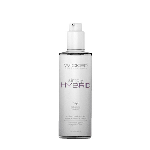 Buy the Simply Hybrid Fragrance-Free Silicone/Water-based Creamy Liquid Lubricant in 4 oz - Wicked Sensual Care