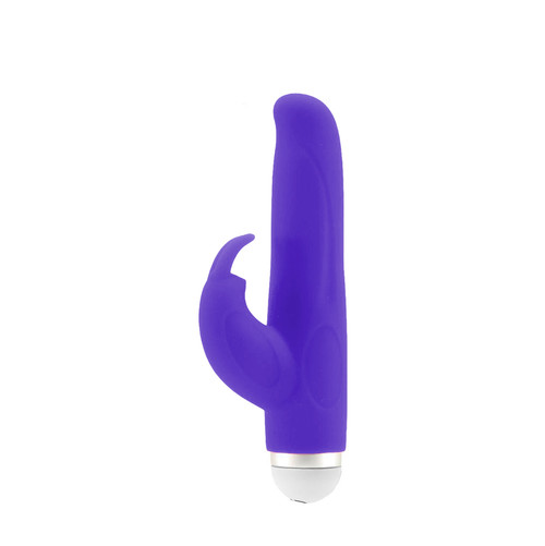 Buy the The Mini Rabbit 36-function Rechargeable Silicone Vibrator in Purple - X-Gen Products The Rabbit Company