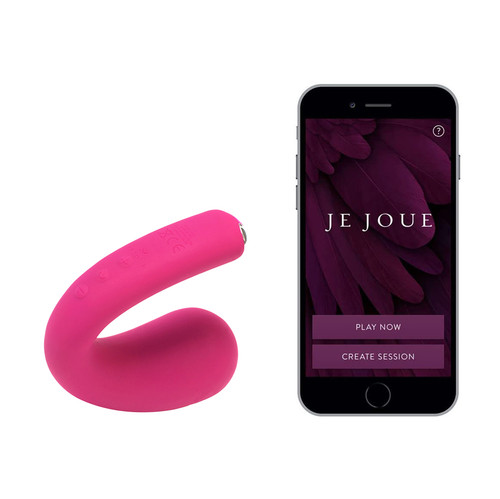 Buy the Dua 12-function Smartphone App-Controlled Wearable Rechargeable Silicone G-Spot & Clitoral Vibrator in Fuchsia Pink - Je Joue