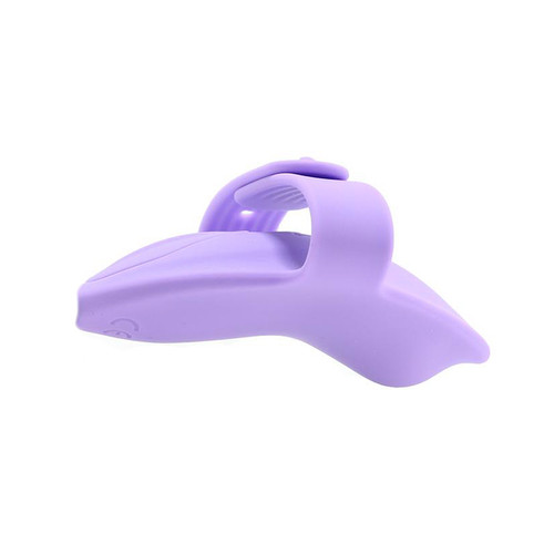 Buy the Fantasy For Her Finger Vibe 10-Function Rechargeable Silicone Massager in Purple - Pipedream Toys