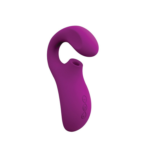 Buy the ENIGMA 8-function Rechargeable Dual Stimulating Action Silicone Sonic Clitoral & G-Spot Massager with SenSonic Technology in Deep Rose - LELO