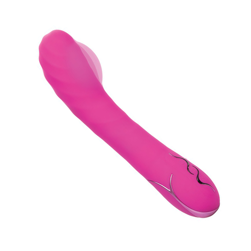 Buy the Insatiable G Inflatable G Wand 11-function Rechargeable Silicone G-Spot Vibrator in Pink - CalExotics Cal Exotics California Exotic Novelties