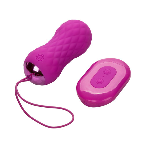 Buy the Slay #SpinMe 10-function Remote Control Rechargeable Rotating Spinning Silicone Bullet Vibe in Pink - CalExotics Cal Exotics California Exotic Novelties