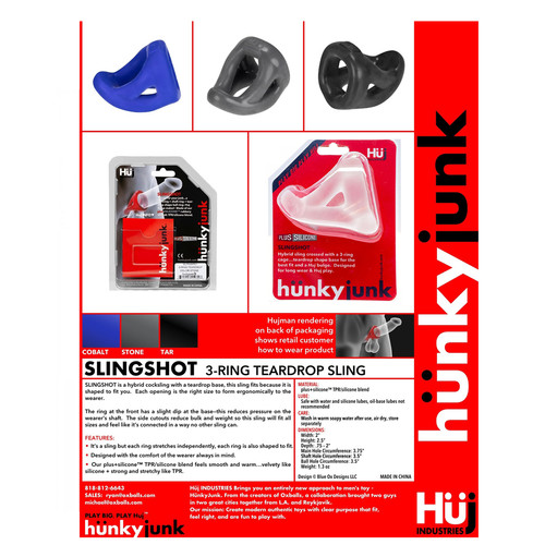 Buy The Hünkyjunk Slingshot 3 Ring Teardrop Plus Silicone Cock And Ball