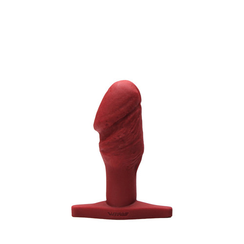 Buy the Cock Plug Realistic Penis-shaped Silicone Anal Vaginal Stimulator Prostate ButtPlug in True Blood Red - Tantus Inc