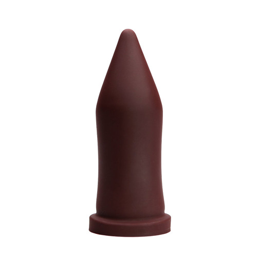 Buy the XL Toys Inner Band Trainer Large Firm Ultra Premium Silicone Anal Dildo in Oxblood Red strap-on harness compatible sphincter muscle - Tantus Inc