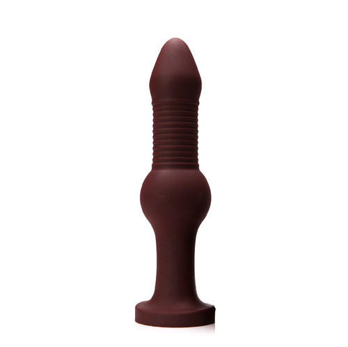 Buy the XL Toys Fido Firm Ultra Premium Silicone Dildo in Oxblood Red K9 canine dog puppy animal roleplay Knot strap-on harness compatible large sized - Tantus Inc