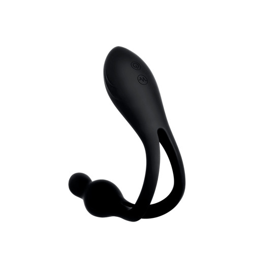 Buy the You Me Us 10-function Rechargeable Bendable Dual Motor Silicone Vibrator Stimulator in Black - Evolved Novelties