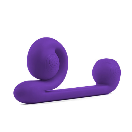 Buy the Snail Vibe 10-function Rechargeable Silicone Simultaneous Dual Stimulating Vibrator in Purple - Freedom Novelties