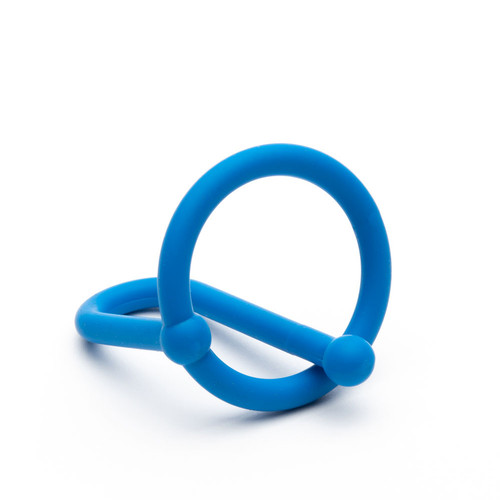 Buy the Cum Stopper 2.0 Silicone Glans Ring with Flexible Penis Plug in Blue - Sport Fucker