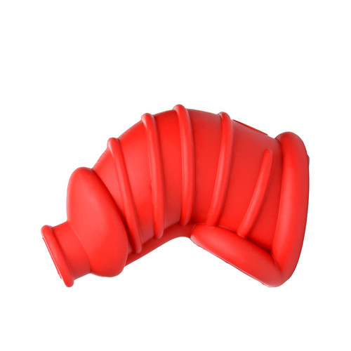 Buy the The Red Chamber Silicone Male Chastity Device Cock Cage with Open Tip - XR Brands Master Series