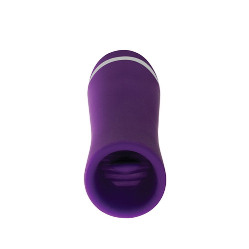 Buy the Liki Fluttering Tongue 16-function Rechargeable Silicone Flicker Vibrator in Deep Purple - Vedo Toys