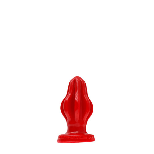 Buy the Airhole Anal Plug 1 Small Finned Squishy Liquid Platinum Silicone Buttplug in Red - OXBALLS