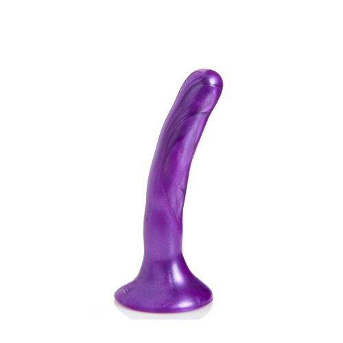 Buy the Please 5 inch Curved Silicone Dildo with Flared Base in Purple - Sportsheets Inc