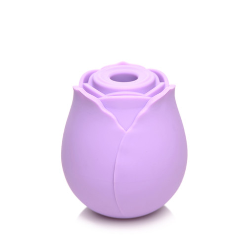 Buy the Bloomgasm Wild Rose 10-function Rechargeable Silicone Flower-shaped Suction Vibrator Clitoral Nipple Stimulating in Purple - XR Brands Inmi