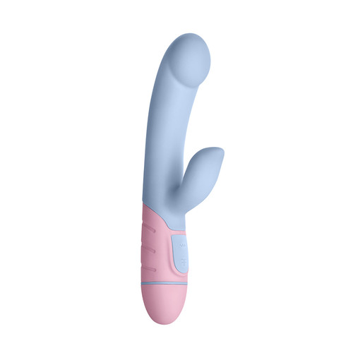 Buy the FFix Rabbit 20-function Dual Stimulating Vibrator with Boost Mode in Light Blue & Pink - VVole FemmeFunn Femme Funn Nalone