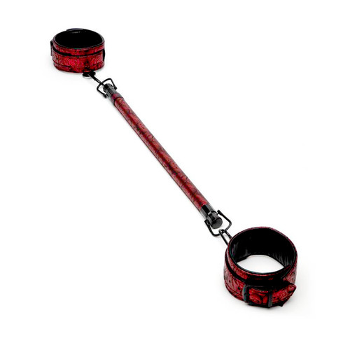 Buy the Fifty Shades of Grey Sweet Anticipation Reversible Black & Red Spreader Bar with Cuffs - LoveHoney