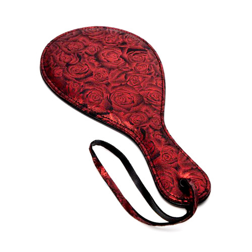 Buy the Fifty Shades of Grey Sweet Anticipation Reversible Black & Red Round Paddle - LoveHoney