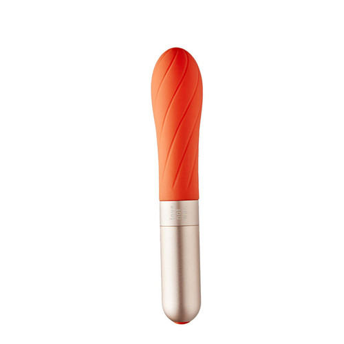 Buy the Grá 11-function Rechargeable Silicone Vibrator in Orange - Love Not War