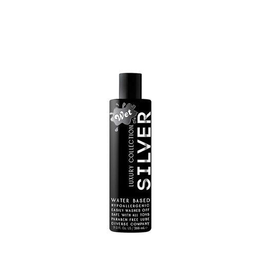 Buy the Wet Lube Luxury Collection Silver Water-based Personal Lubricant in 9 oz 510K FDA Cleared - Trigg Laboratories