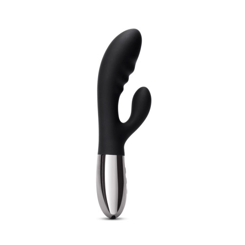 Buy the Le Wand Chrome Collection XO Blend 21-function Rechargeable Dual Motor Silicone Rabbit Vibrator in Black Chrome - COTR, INC B-vibe