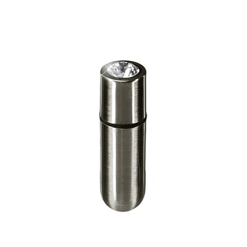 Buy the First Class 9-Function Rechargeable PowerBullet Bullet Vibrator with Key Chain Pouch in Gun Metal - BMS Factory Enterprises