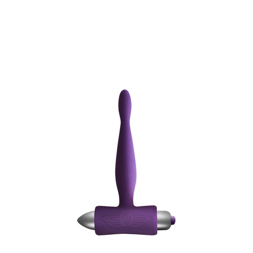 Buy the Petite Sensations Teazer 7-function Vibrating Silicone Butt Plug in Purple & Silver - Rocks Off Limited UK