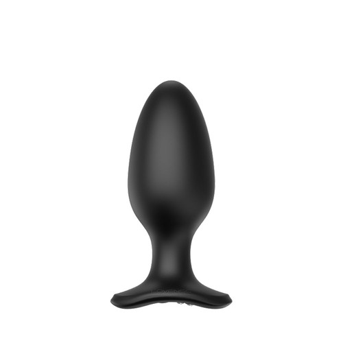 Buy the Hush 2 Large 2.25 inch wide 13-function App-Controlled Rechargeable Vibrating Silicone Butt Plug in Black - Lovense