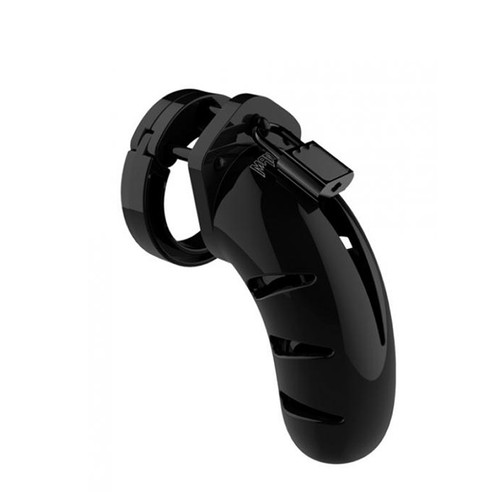 Buy the Man|Cage Locking Male Chastity Cage 03 Medium 4.5 inch in Black - Shots Toys
