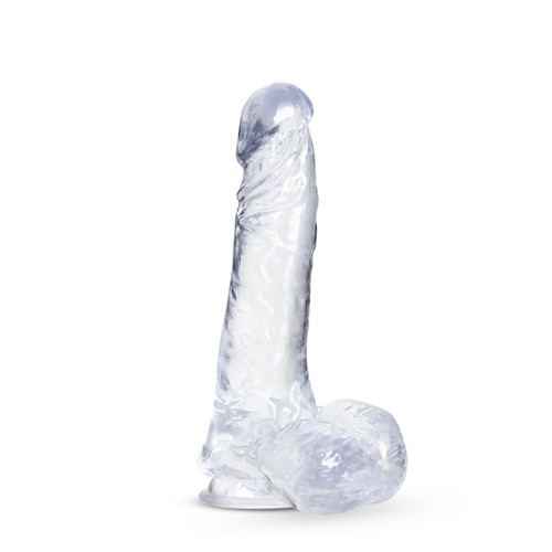 Buy the B Yours Plus Ram n Jam 8 inch Realistic Dildo with Balls & Suction Cup in Translucent Clear - Blush Novelties