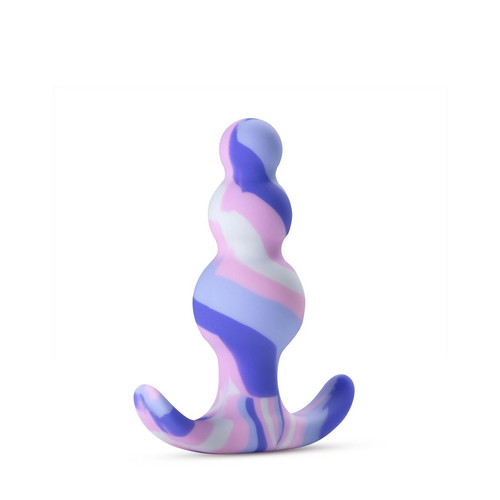 Buy the Avant Twilight Silicone Anal Bead Plug in Blue Pink & Purple - Blush Novelties