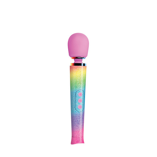 Buy the Le Wand All That Glimmers Limited Edition Rainbow Petite 16-function Rechargeable Vibrating Wand Massager - COTR, Inc B-vibe