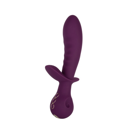 Buy the Obsession Lover 10-function Rechargeable Dual Motor Silicone Vibrator in Purple & Gold - CalExotics Cal Exotics California Exotic Novelties