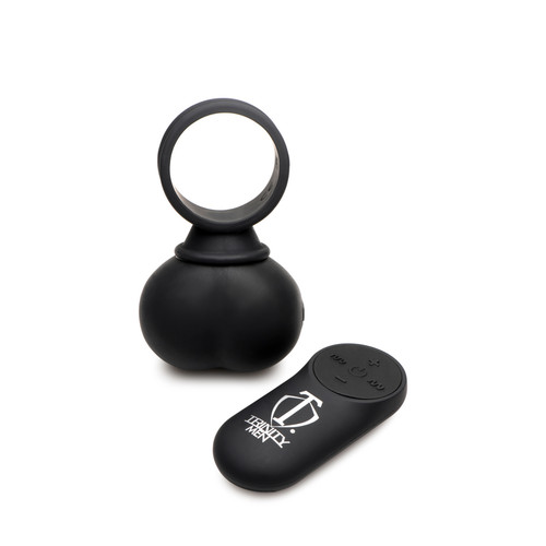 Buy the 11-function Remote Control Rechargeable Vibrating Silicone Balls with Large Ring - XR Brands Trinity Vibes