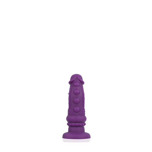 Buy the Aubergine Textured Liquid Silicone Dildo in Small Purple - 665 Sport Fucker