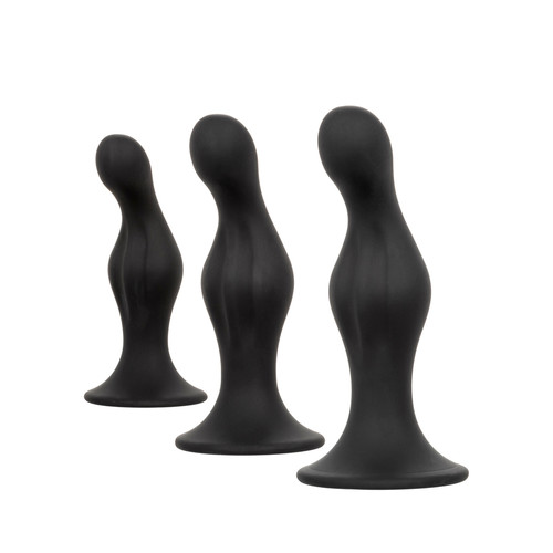 Buy the Silicone Anal Ripple 3-piece Trainer Kit in Black - CalExotics Cal Exotics California Exotic Novelties
