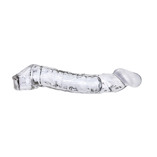 Buy the Muscle Bandit Cocksheath Penis Extension Sleeve with AdjustFIT Insert in Clear - Blue Ox Designs OxBalls