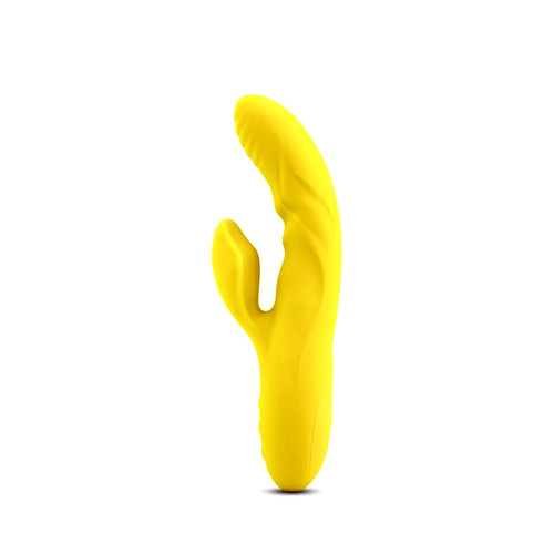 Buy the Nubii Kiah 20-Function Rechargeable Warming Silicone Rabbit Vibrator with XLR8 Turbo Boost in Yellow - NU Sensuelle Novel Creations