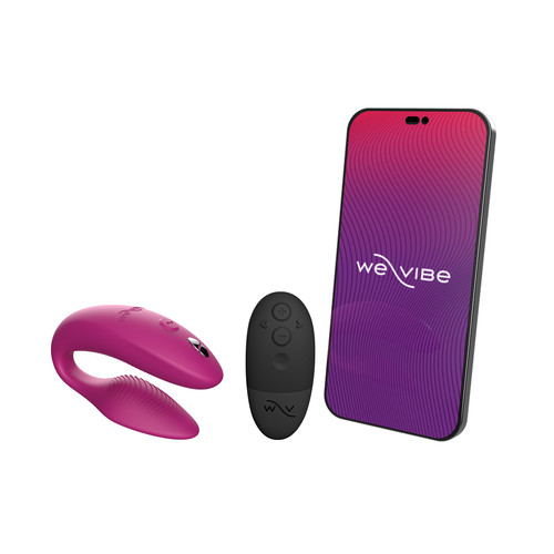 Buy the Sync 2nd Generation 10-function App-connected & Remote Control Silicone Couples Vibrator in Dusty Pink - WoWtech Group Standard Innovation We-Vibe